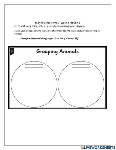 Term 1 Lesson 3 Science week 9
