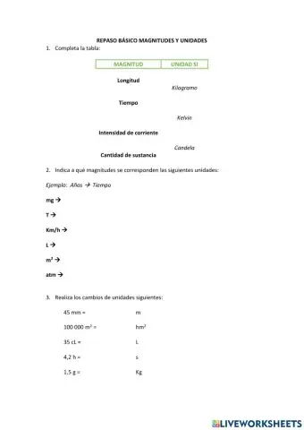 Magnitudes y unidades