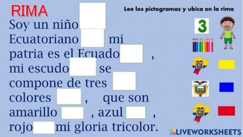 Rima Soy un Niño Ecuatoriano