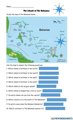 Map of The Bahamas