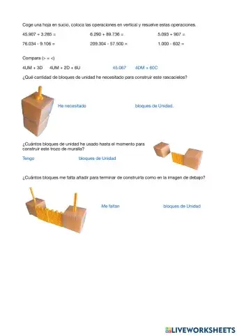 3º EP Repaso tema 2 Suma, resta y descomposición Naturales