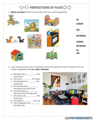 Prepositions of place