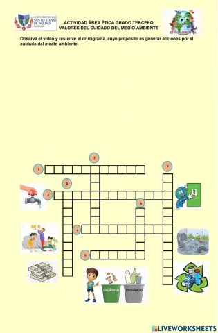 Crucigrama ética  ambiental
