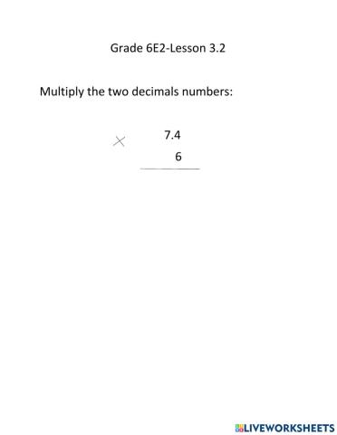Multiply decimals