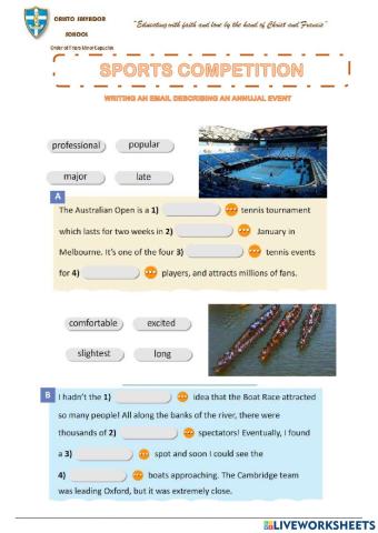 Writing an email about sports, health and injuries