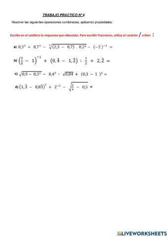 TPN!°6: Operaciones combinadas 2 en Q