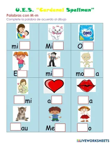 Completar palabras con M-m