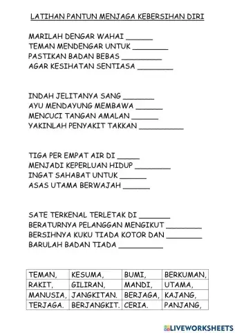 Pantun kesihatan