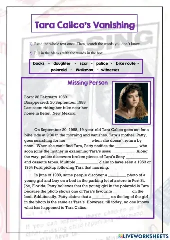 Missing Person - Simple Present