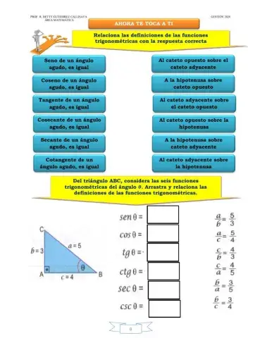 EVALUACIÓN DE TRIÁNGULOS RECTÁNGULOS 