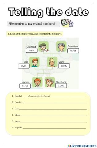 Telling the date 2