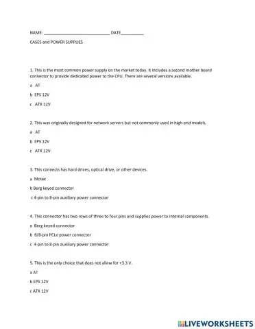 Cases and Power Supply