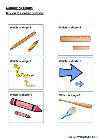 Comparing Length worksheet