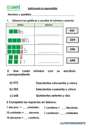 Ficha aplicativa de base 10