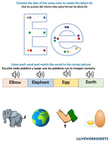 Letter Ee-continuous assessment