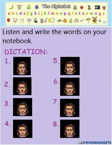 Alphabet dictation