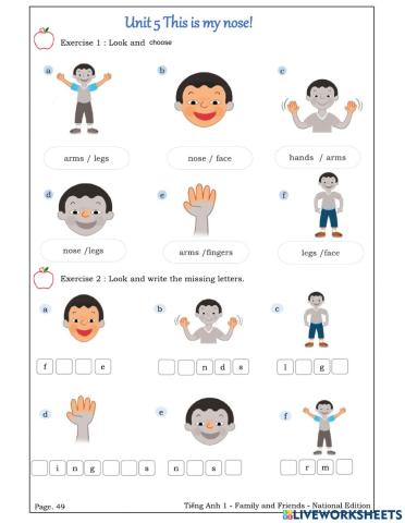 Unit 5: This is my nose !