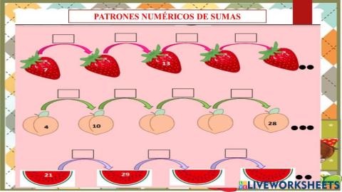 Patrones numéricos de suma
