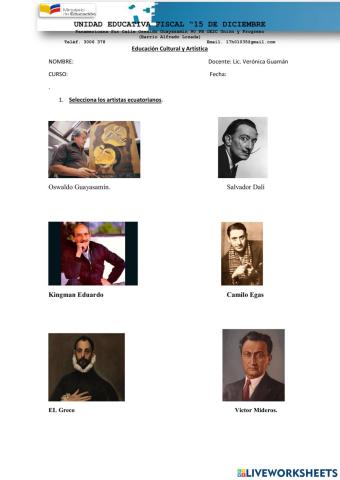 Artístas Ecuatorianos