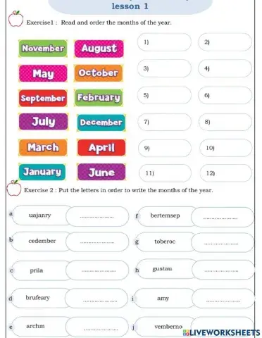 Unit 4: When's your birthday?