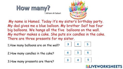 Birthday (how many)