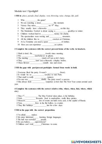 Spotlight 9 Module 1