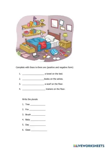 Plural nouns - there is,are