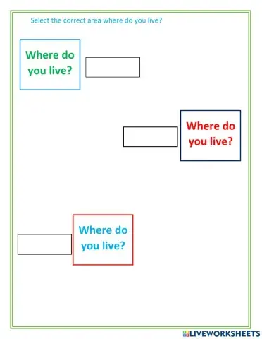 Select the correct area where do you live?