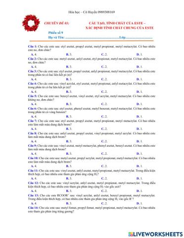 Chuyên để 3- phiếu 9