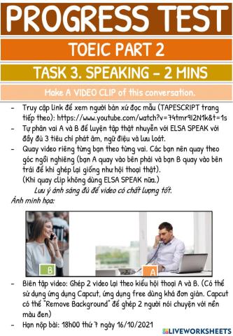 Toeic part 2 speaking test