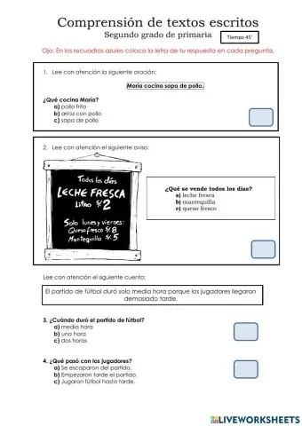 Comprensión de Textos Escritos