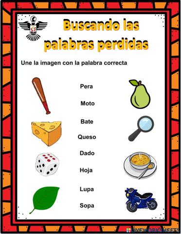 Uno la palabra con la imagen