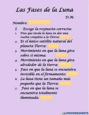 Las Fases de la Luna