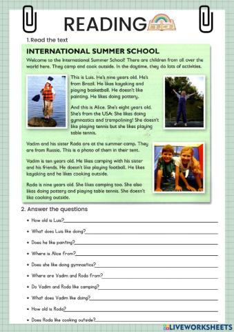 International Summer Camp