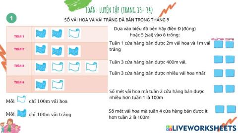 Toán Luyện tập trang 33 34