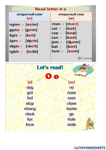 Reading vowels