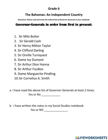 Governor-Generals