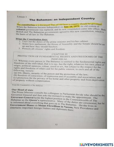 The Bahamas: An Independent Country