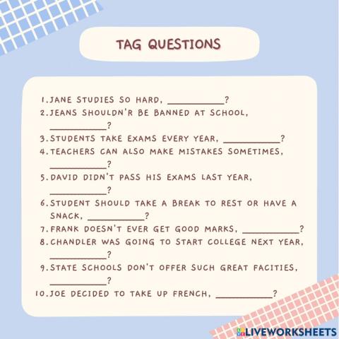 Tag questions