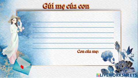 Lá thư gửi mẹ 20-10 - 7D