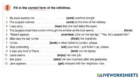 Gerunds and infinitives – complex Round up