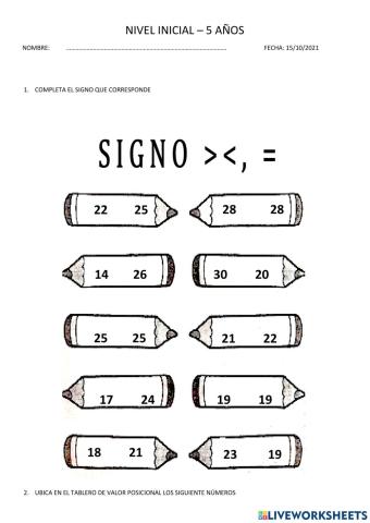 Matemática  Inicial 5 - RSM PIURA
