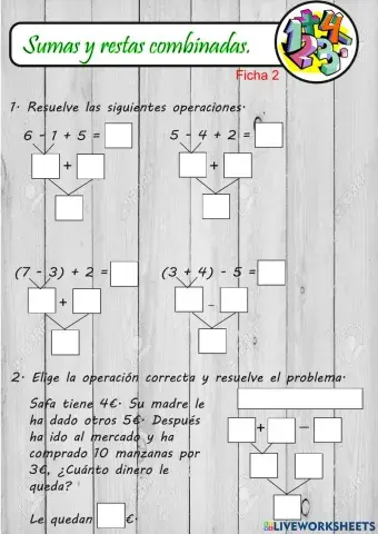 Sumas y restas combinadas