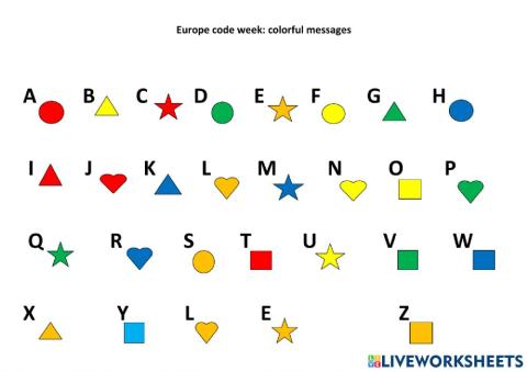 Colourful messages - CODE WEEK 1