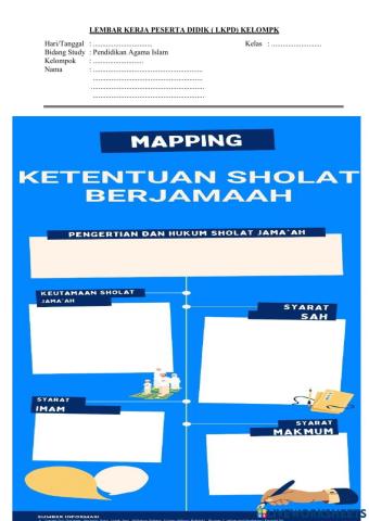 LKPD PAI KETENTUAN SHOLAT BERJAMAH