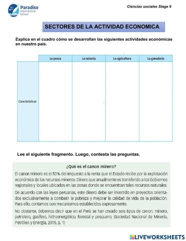 Sectores económicos