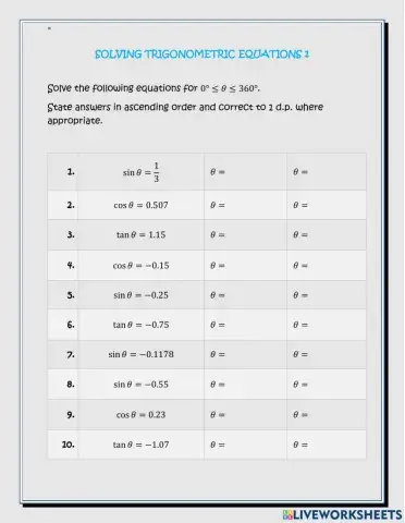 Solving Trigonometric Equations