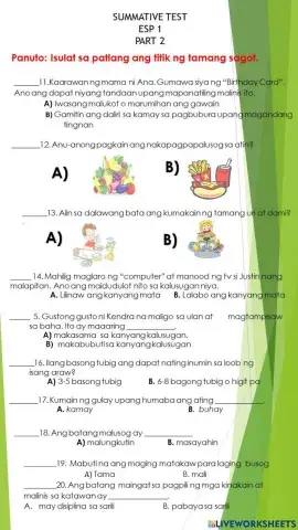 Summative test in esp part2