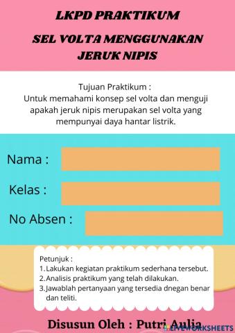 Sel Volta pada Jeruk Nipis