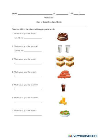 How to Order Food and Drink